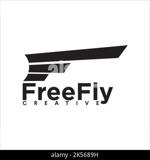 free fly exclusive logo design inspiration Stock Vector
