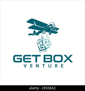 get box venture exclusive logo design inspiration Stock Vector
