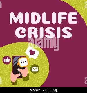 Writing displaying text Midlife Crisis, Business concept Software development technique Decomposing an application Stock Photo