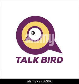 talk bird icon / exclusive logo designs inspiration Stock Vector