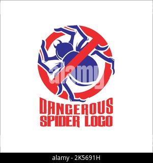 dangerous spider / exclusive logo design inspiration Stock Vector