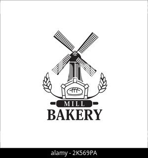bakery mill / exclusive logo designs inspiration Stock Vector