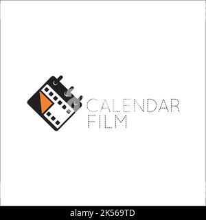 CALENDER FILM exclusive logo design inspiration Stock Vector