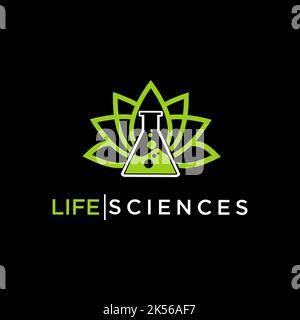 life sciences balance for exclusive logo design inspiration Stock Vector