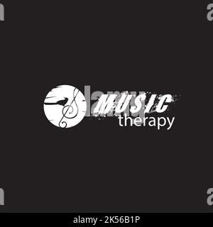 music therapy exclusive logo design inspiration Stock Vector
