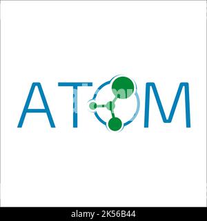 atom logo exclusive design inspiration Stock Vector