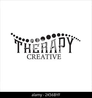 therapy creative exclusive logo design inspiration Stock Vector