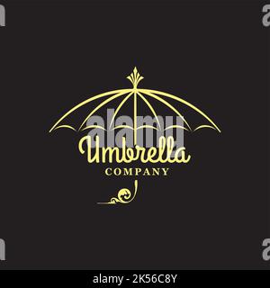 umbrella exclusive logo design inspiration Stock Vector