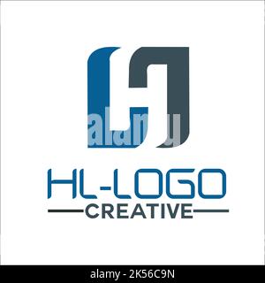 hl logo creative exclusive logo design inspiration Stock Vector