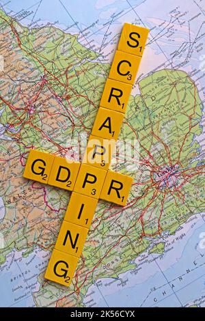 GDPR: A new direction,Government response to consultation, watering down of UK data and personal protection laws,for England,Scotland,Wales & NI Stock Photo