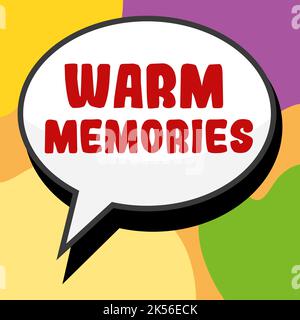 Conceptual display Warm Memories, Business approach Something that you remember with pleasure Sweet reminiscences Stock Photo