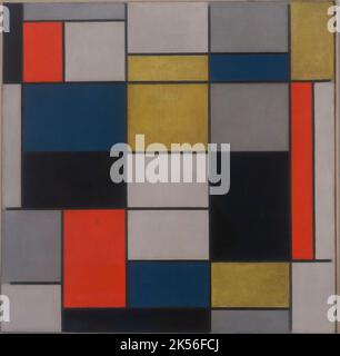 Galleria Nazionale Arte Moderna - Pete Mondrian - Composition A with Red Grey Yellow Blu Stock Photo