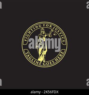 fighting justice trial lawyers logo exclusive design inspiration Stock Vector