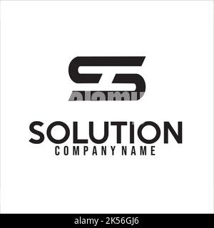 Solution exclusive logo design inspiration Stock Vector