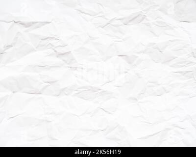 Textured background of crumpled white paper Stock Photo