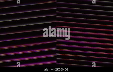 Colorful pixel lines. Abstract digital graphic pattern with glitch effect over black background Stock Photo