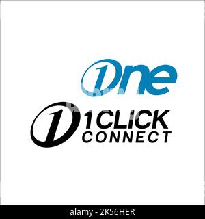 one connect exclusive logo design inspiration Stock Vector