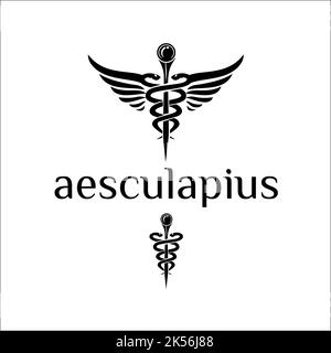 AESCULAPIUS LOGO EXCLUSIVE DESIGN INSPIRATION Stock Vector