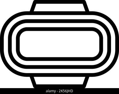 View racetrack icon outline vector. Race circuit. Start road Stock Vector