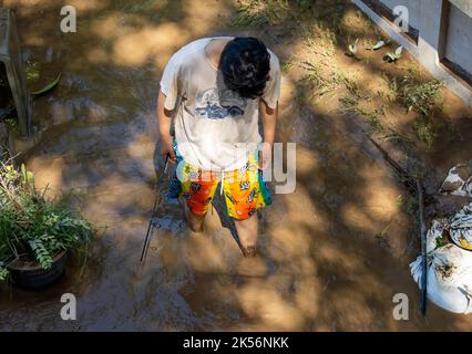 Chiang Mai, Thailand. 5th Oct, 2022. Monks Clean Up A Temple In Chiang ...