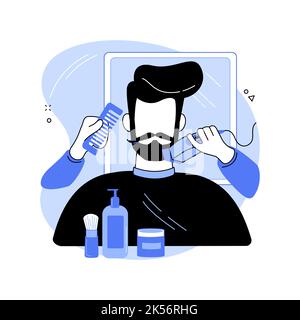 Shaving isolated cartoon vector illustrations. Stock Vector