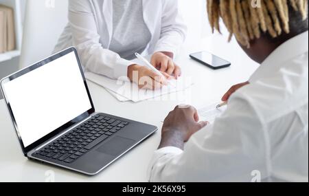 work cooperation office colleagues digital mockup Stock Photo