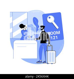 Receptionist isolated cartoon vector illustrations. Stock Vector