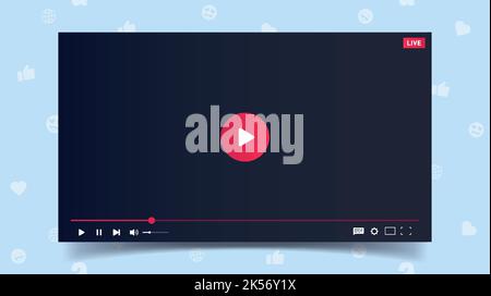 Live broadcast window Stock Vector