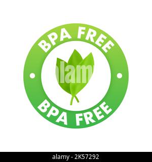 Bpa Bisphenol Phthalates Free Flat Badge Stock Vector (Royalty Free)  288770324
