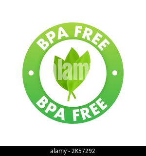 Bpa Bisphenol Phthalates Free Flat Badge Stock Vector (Royalty