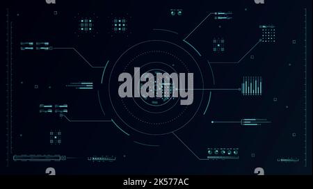 Head up display elements Stock Vector