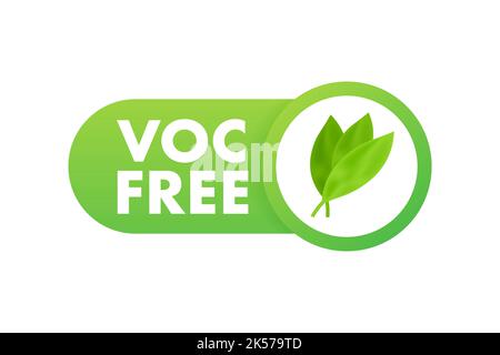 Voc free. Volatile organic compounds-free abstract. Vector stock