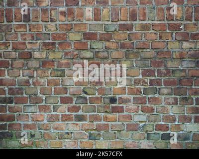 Old red bricks wall background Stock Photo