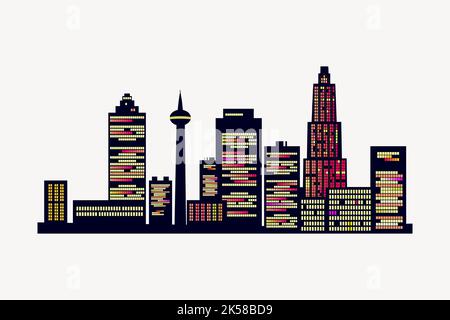 Modern City skyline vector illustration in flat design Stock Vector ...
