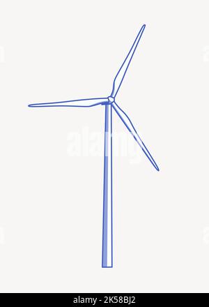 Wind turbine clipart, illustration vector Stock Vector Image & Art - Alamy