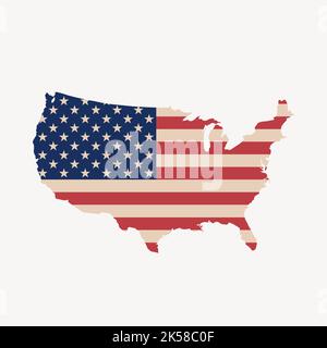 USA flag map clipart, illustration vector Stock Vector Image & Art - Alamy
