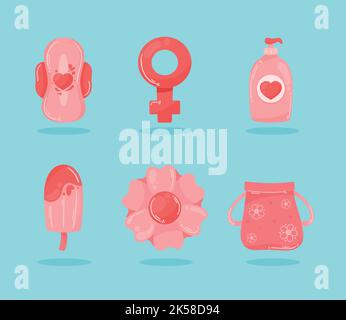 six Girl Power set icons Stock Vector Image & Art - Alamy