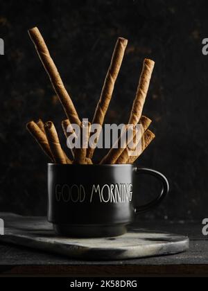 Coffee with cinnamon and sage Stock Photo - Alamy