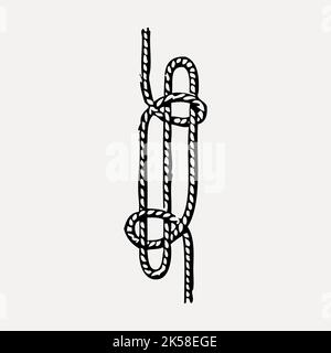 Rope hand drawn clipart, marine knot illustration vector Stock Vector ...