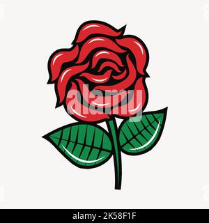 red rose flower vector illustration. isolated Stock Vector Image & Art ...