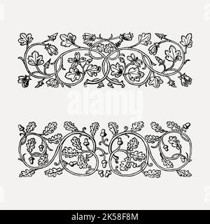 Hand drawn vector floral dividers, borders and laurels set Stock Vector ...