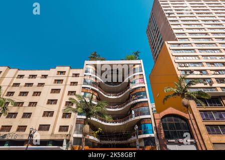 Sao Paulo, Brazil - July 26, 2022: Galeria do Rock (Rock Gallery) shopping mall in the city center. Stock Photo