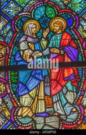 Colorful St Augustine Saint Monica Stained Glass St Augustine Cathedral ...