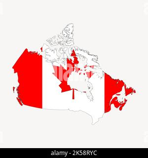 Map flag Canada, vector illustration Stock Vector Image & Art - Alamy