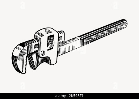 Colored Crayon Silhouette Pipe Wrench Vector Stock Vector (Royalty Free)  660557941 | Shutterstock