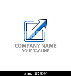 simple flat logo arrow up,SEO icon, marketing abstract symbol.EPS 10 Stock Vector