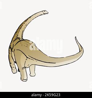 Dinosaur with long neck illustration Stock Vector Image & Art - Alamy