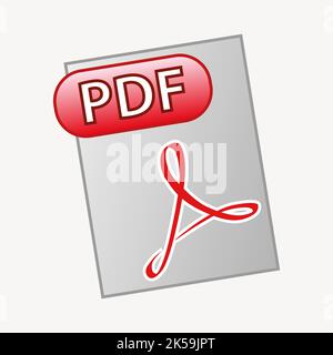 PDF file clipart, digital document illustration vector Stock Vector ...