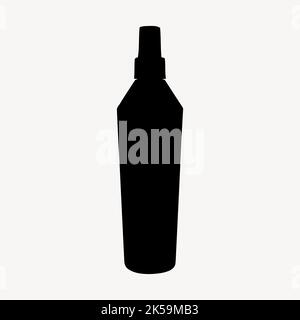 Spray bottle silhouette clipart, salon tool illustration vector. Stock Vector