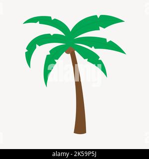 Palm tree clipart, tropical illustration vector Stock Vector Image ...